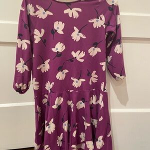 Tea Collection Size 12 Girls Floral Purple Kids Dress